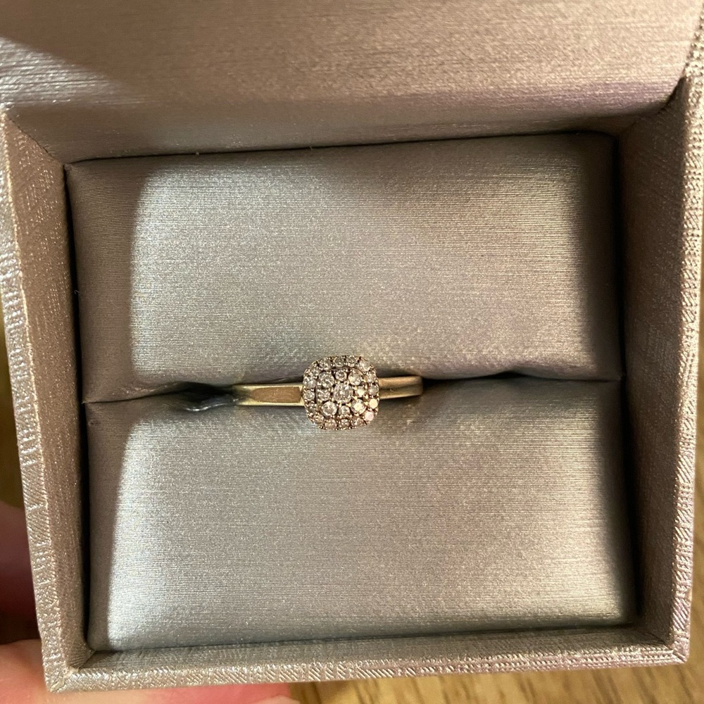 10K Gold Diamond Promise Ring